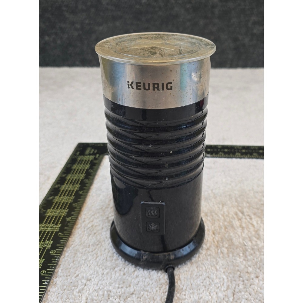 Keurig‎ Milk Frother Black Electric Hot and Cold Stainless Steel Trim